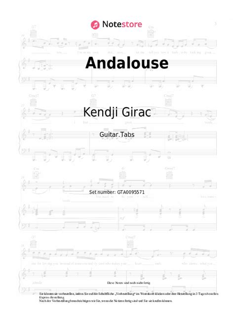 tablature andalouse kendji girac